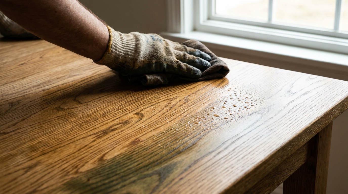 Houten tafel behandelen tegen vlekken: zo blijft hij mooi